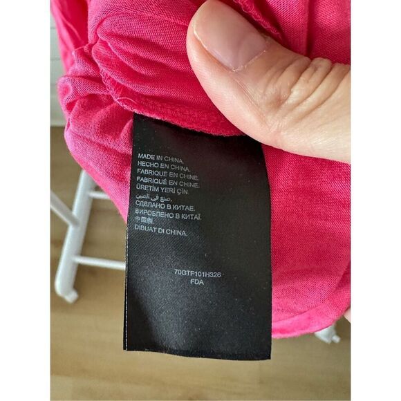 Bebe Faux Wrap Plunge Neck Mini Dress Pink Sz XS - Picture 9 of 12